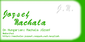jozsef machala business card