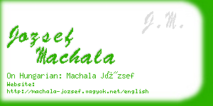 jozsef machala business card